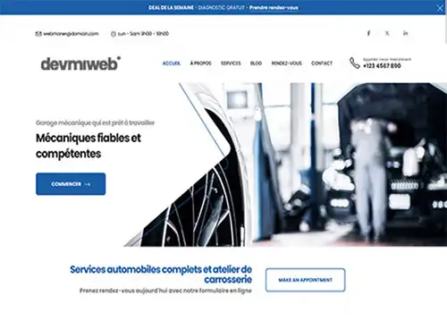 Projet de site internet Garage automobile