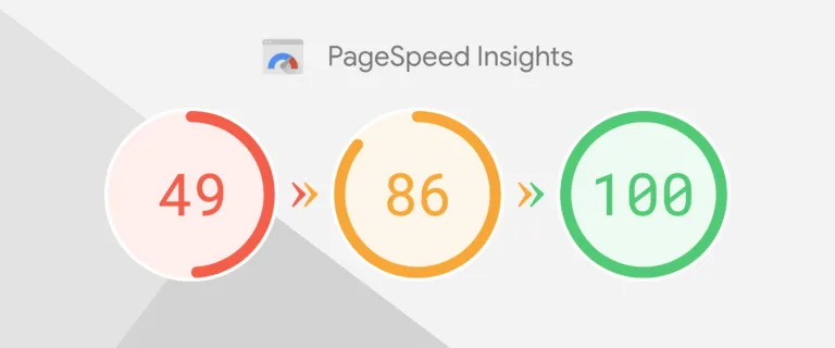 Rapport PageSpeed Insights montrant d'excellentes performances web pour un site internet optimisé par Devmiweb à Nice