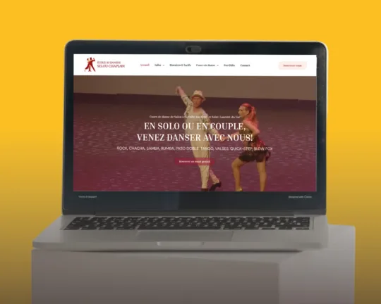 Exemple de site internet sur-mesure inclus dans les tarifs tout compris de Devmiweb