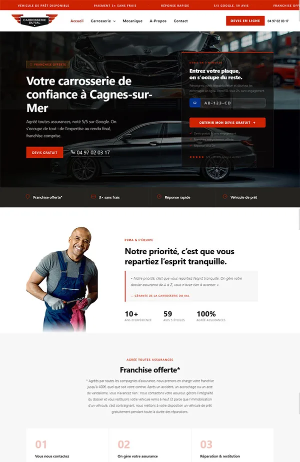 Création de site internet par métier à Nice — Devmiweb agence web