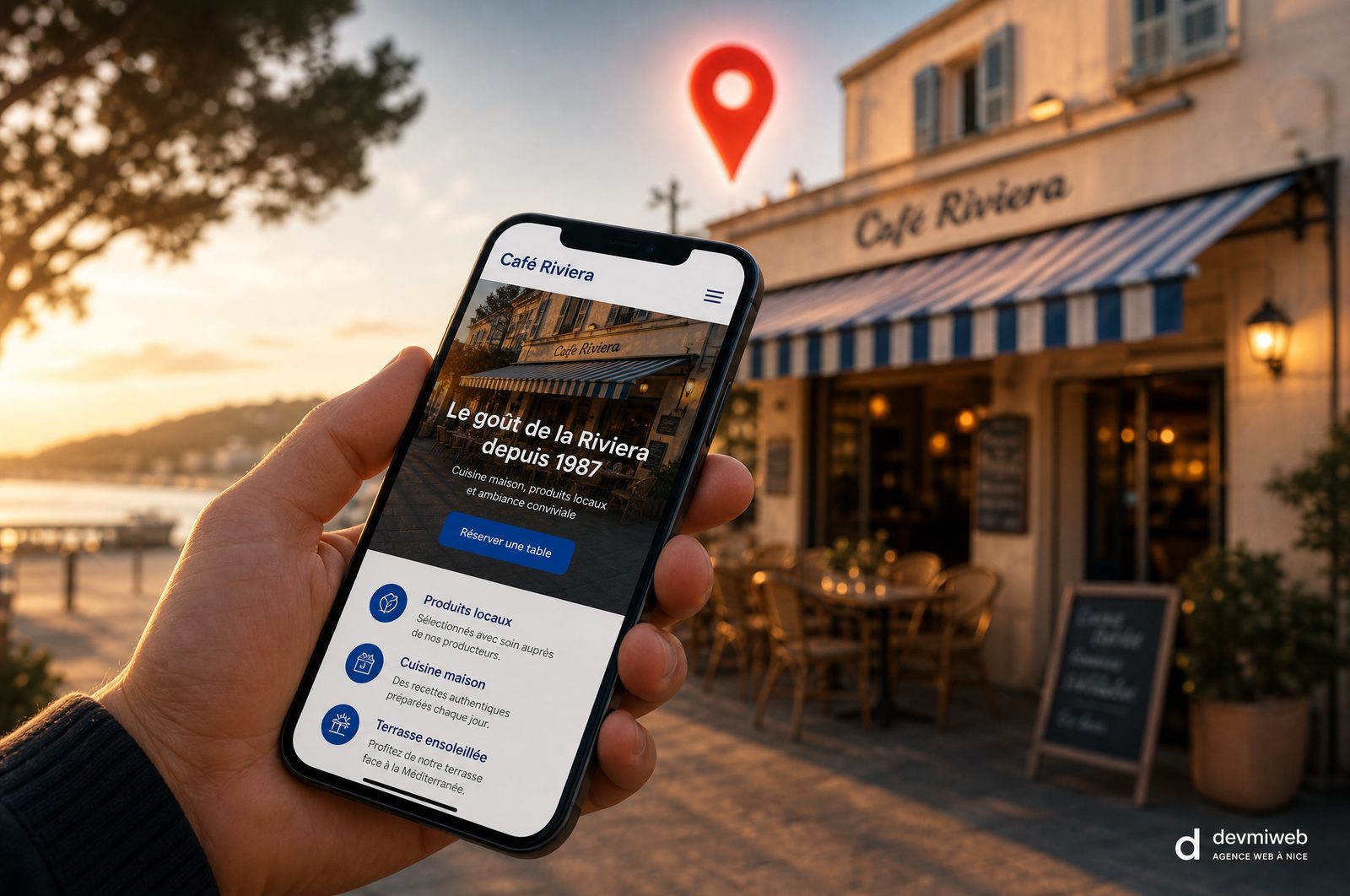Fiche Google et site d'un commerce de Grasse sur mobile