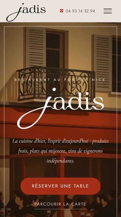Site de Jadis sur téléphone